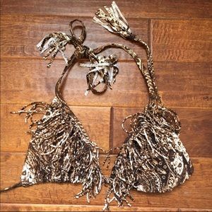 ✨[RVCA] women’s tassel bikini top size XL